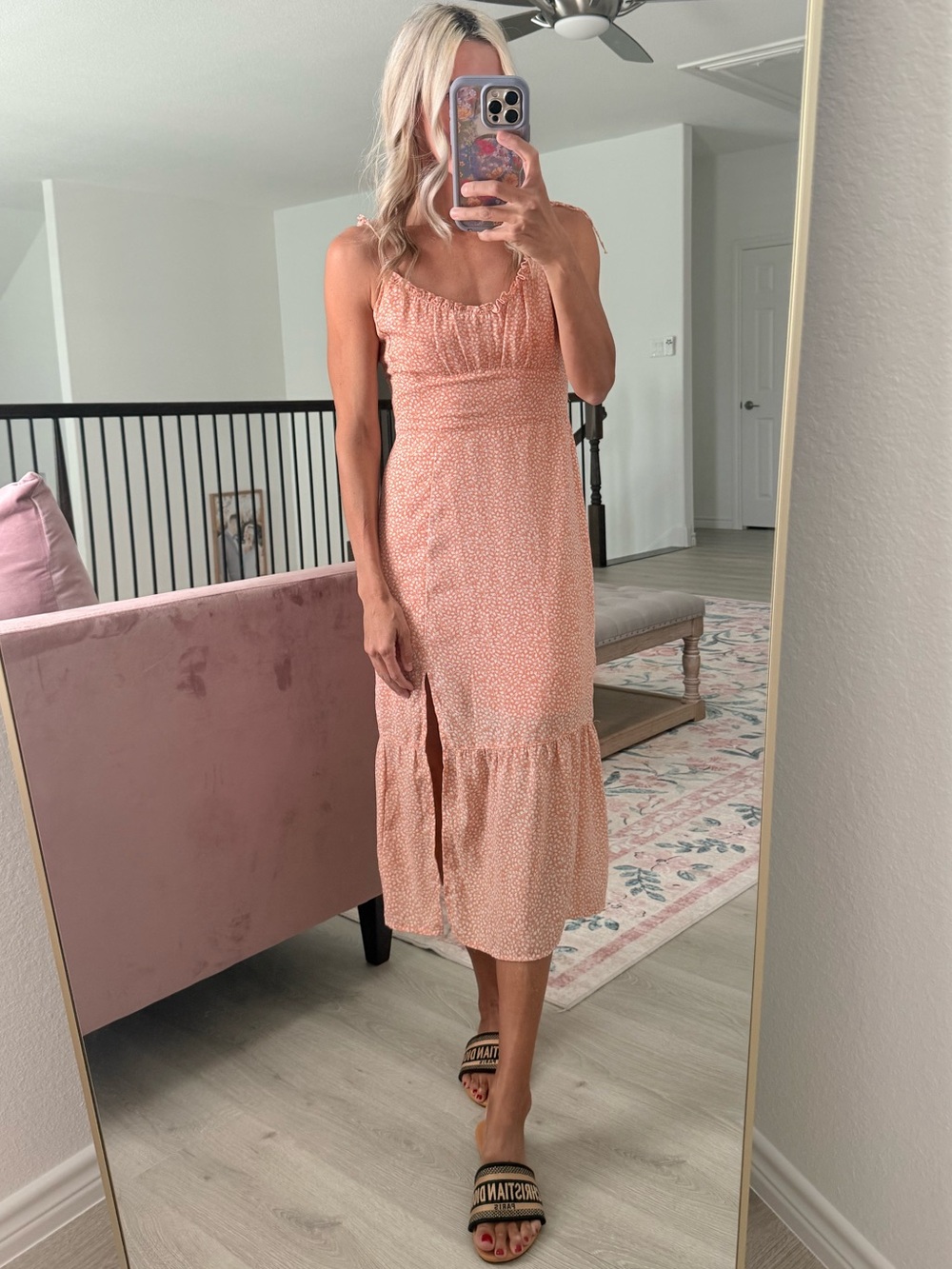 Abercrombie women’s xs dress peach color